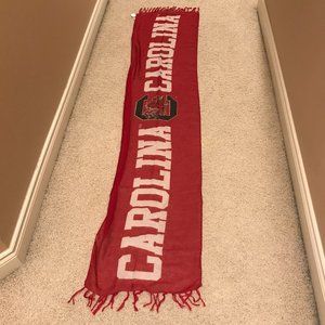 University of South Carolina Women's XL Scarf Sheer L78xW18" Logo w tassels NEW